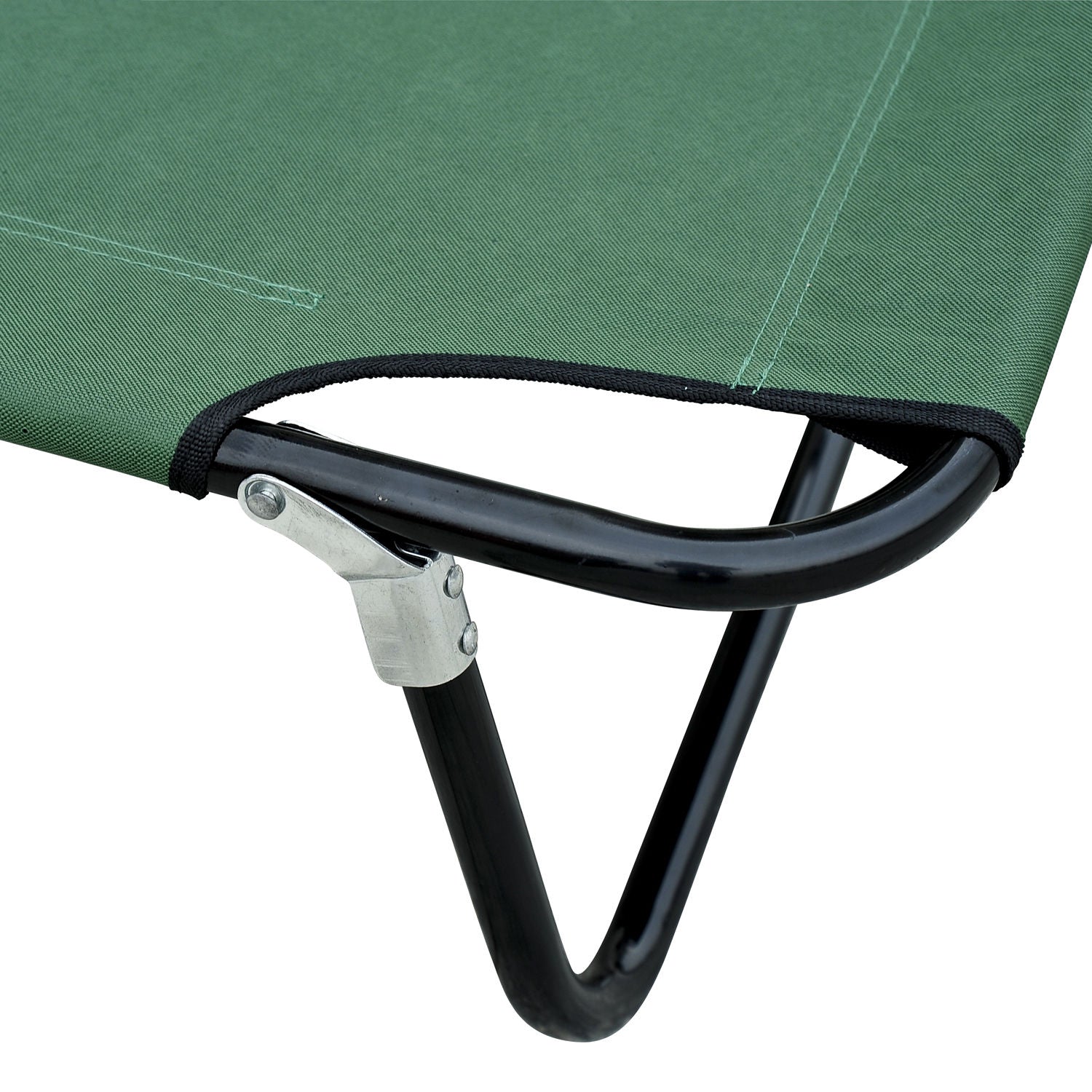 Outsunny Folding Camping Cot for Adults Portable Outdoor Sleeping Bed for Office Beach Home, Green