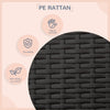 PawHut Elevated Rattan Dog House Outdoor with Canopy, Wicker Dog Bed with Water-Resistant Cushion, for Small and Medium Dogs Grey