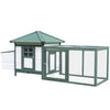 PawHut 77" Chicken Coop Hen House Rabbit Hutch Poultry Cage Pen Outdoor Backyard with Nesting Box Run Green