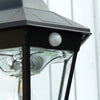 Outsunny 77" Solar Lamp Post Light, Aluminum Outdoor Street Lamp Garden Light, Motion Activated Sensor PIR, Adjustable Brightness for Lawn, Pathway, Driveway, Black