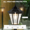 Outsunny 77" Solar Lamp Post Light, Aluminum Outdoor Street Lamp Garden Light, Motion Activated Sensor PIR, Adjustable Brightness for Lawn, Pathway, Driveway, Black