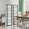 HOMCOM 4 Panel Wood Room Divider, 5.6ft Folding Privacy Screen, Freestanding Wall Partition Divider, White