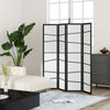 HOMCOM 4 Panel Wood Room Divider, 5.6ft Folding Privacy Screen, Freestanding Wall Partition Divider, White