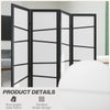 HOMCOM 4 Panel Wood Room Divider, 5.6ft Folding Privacy Screen, Freestanding Wall Partition Divider, White