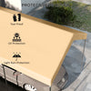 Outsunny 10 x 20 ft Carport Replacement Canopy Cover, UV Resistant Garage Car Cover with Ball Bungee Cords, Beige, (Only Cover)