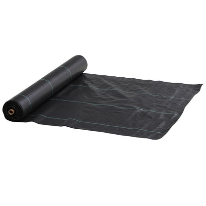 Outsunny 6.5ft x 164ft Weed Barrier, Landscape Fabric, for Greenhouse Yard Garden Weed Control, Heavy-Duty & Easy Setup, 2oz