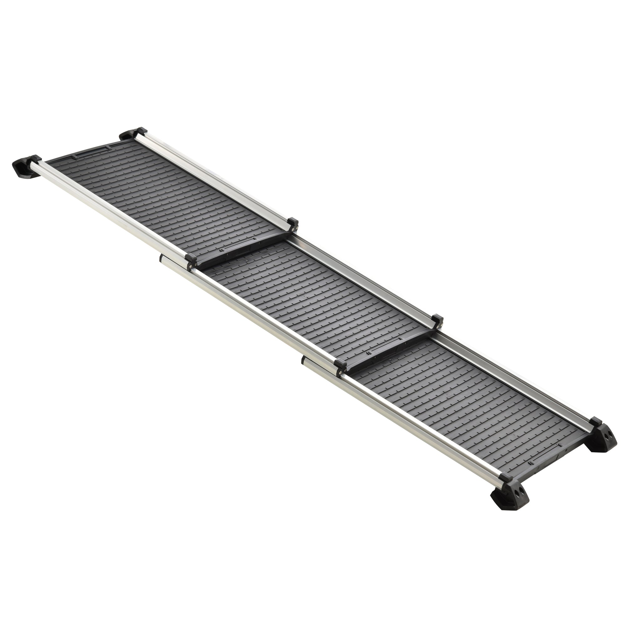 PawHut Telescoping Dog Car Ramp Lightweight Aluminium Alloy Frame Portable with Carry Handle, 71cm - 159cm
