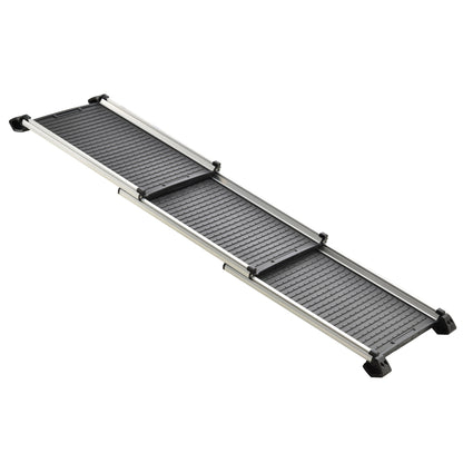 PawHut 28" - 62.5" Telescoping Dog & Pet Ramp with Lightweight Aluminum Design & Anti-Skid Surface for Elderly Pets