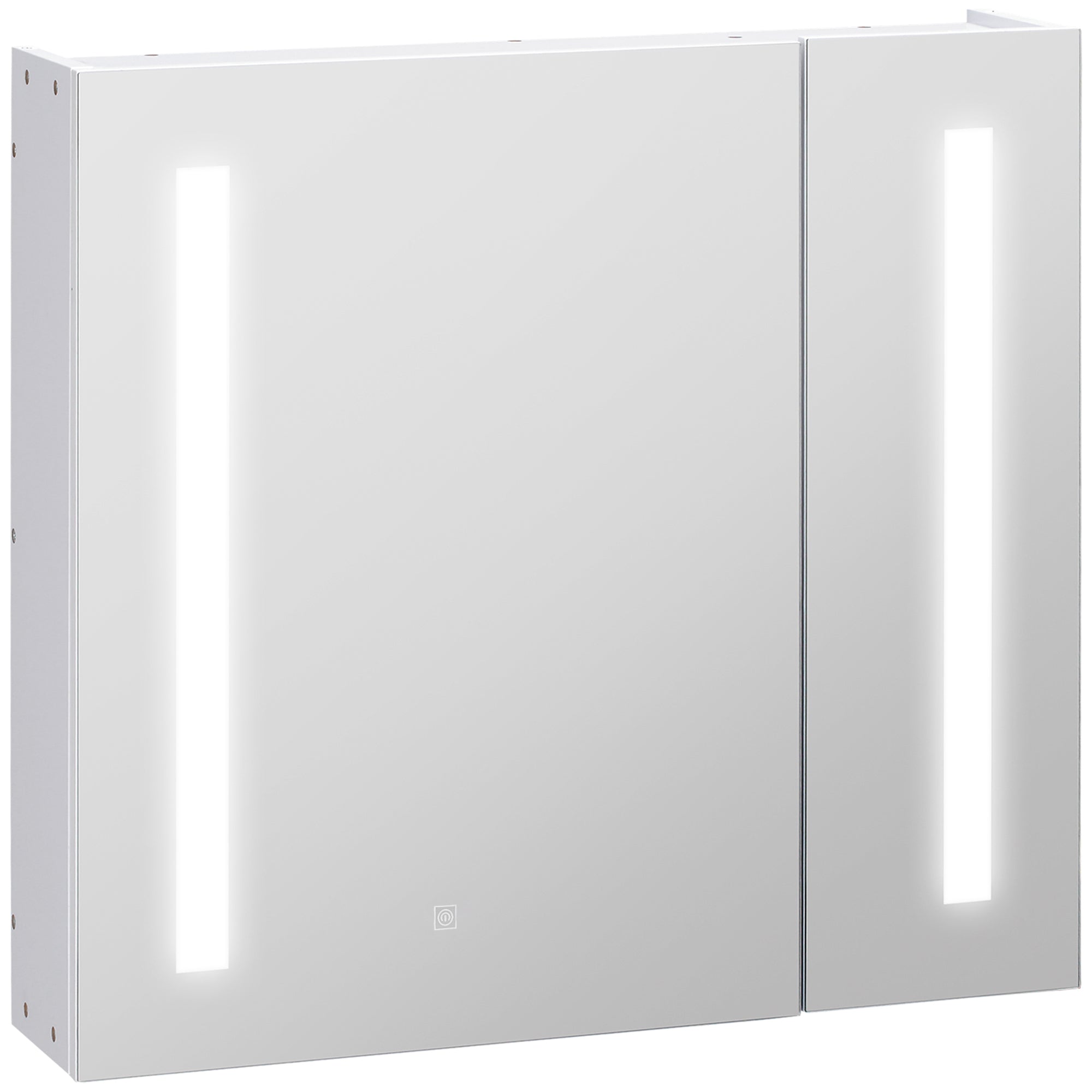 kleankin LED Medicine Cabinet with Mirror and Lights, 27.5