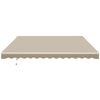 Outsunny 12' x 10' Retractable Awning Patio Sun Shade Shelter with Manual Crank Handle, UV & Water-Resistant Fabric and Aluminum Frame for Deck, Balcony, Yard, Cream White