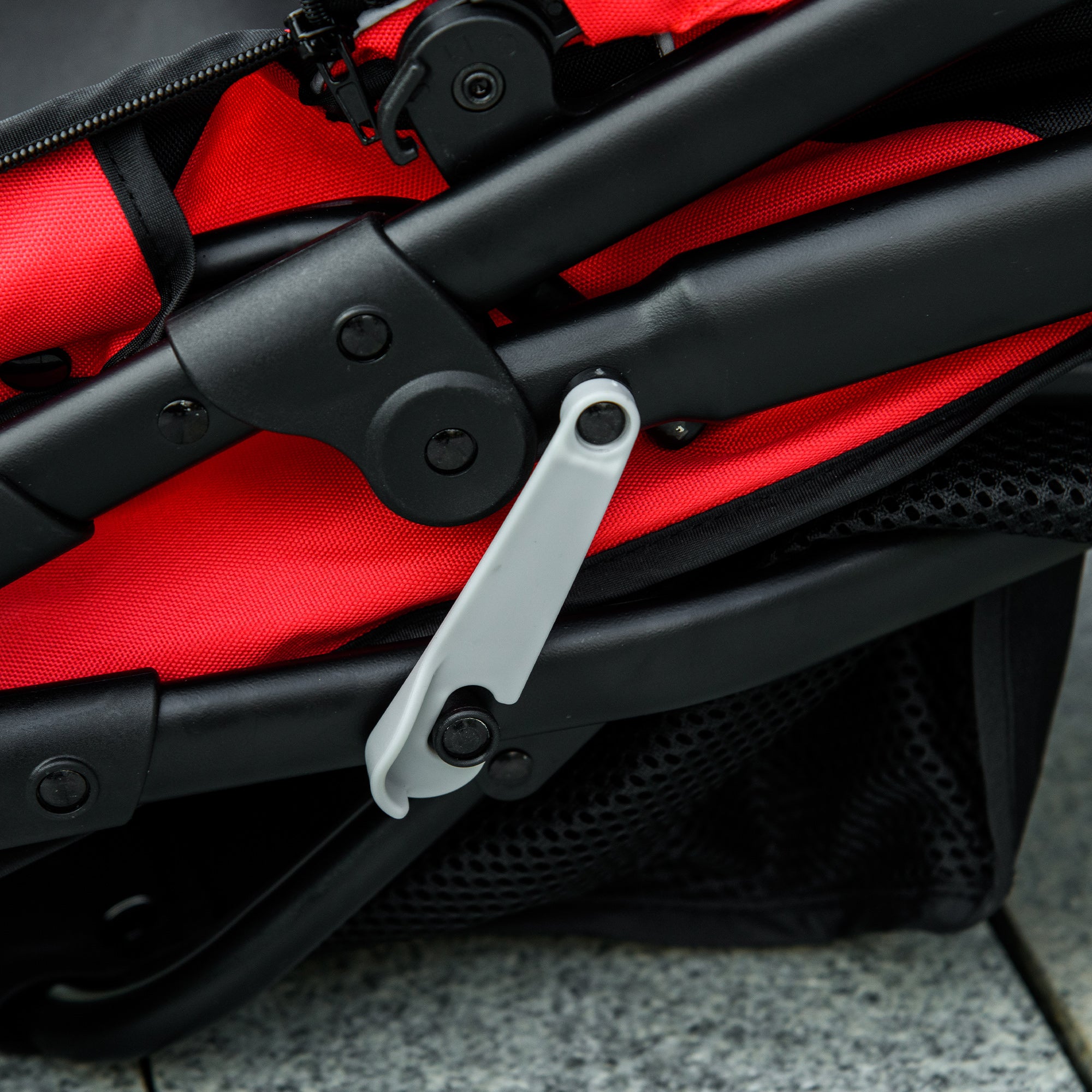 PawHut Pet Stroller for Small and Medium Dogs, 3 Big Wheels Cat Stroller Travel Folding Carrier with Adjustable Canopy, Safety Tether, Storage Basket, Red