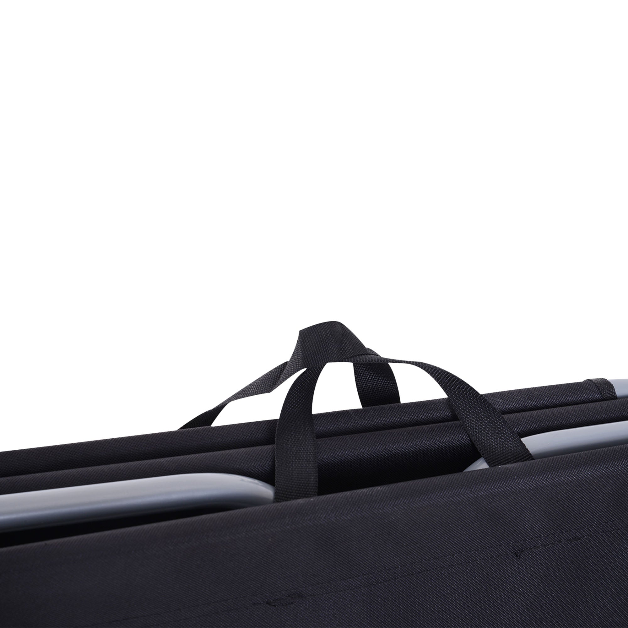 Outsunny Folding Outdoor Lounge Chair, Portable Reclining Beach Lounger with Breathable Mesh Fabric, Sun Lounge Bed Camping Cot for Patio, Garden, Poolside, Black