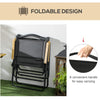 Outsunny Camping Chair, Lightweight Folding Chair, Portable Armchair, Excellent for Festivals, Fishing, Beach and Hiking, Black