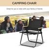 Outsunny Camping Chair, Lightweight Folding Chair, Portable Armchair, Excellent for Festivals, Fishing, Beach and Hiking, Black