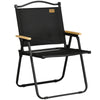 Outsunny Camping Chair, Lightweight Folding Chair, Portable Armchair, Excellent for Festivals, Fishing, Beach and Hiking, Black