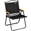 Outsunny Camping Chair, Lightweight Folding Chair, Portable Armchair, Excellent for Festivals, Fishing, Beach and Hiking, Black