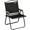 Outsunny Camping Chair, Lightweight Folding Chair, Portable Armchair, Excellent for Festivals, Fishing, Beach and Hiking, Black