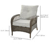Outsunny Patio Sofa with 4.7" Thick Padded Cushions, PE Rattan Outdoor Couch with Wide Armrests, for Conservatory, Garden, Poolside, Grey