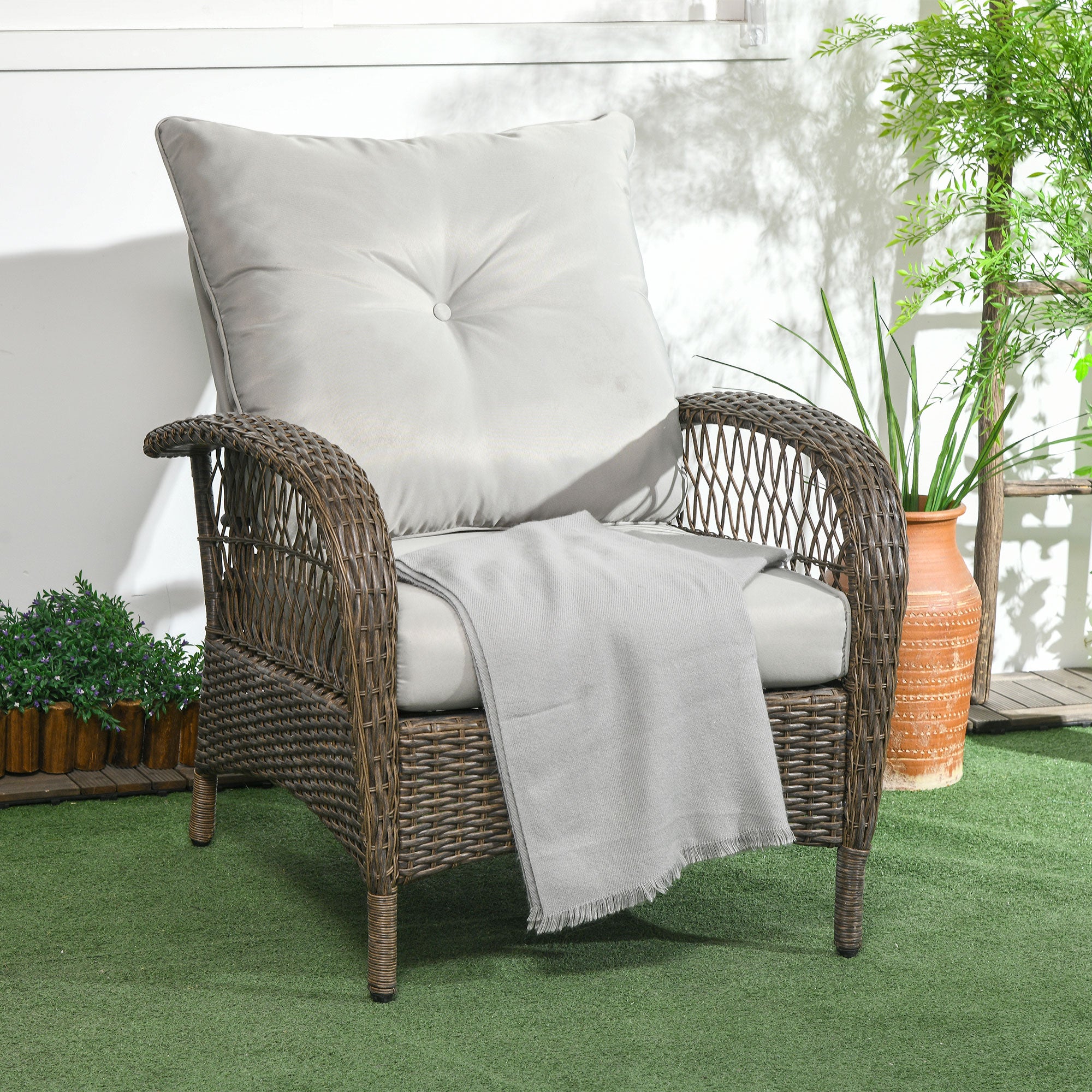 Outsunny Patio Sofa with 4.7