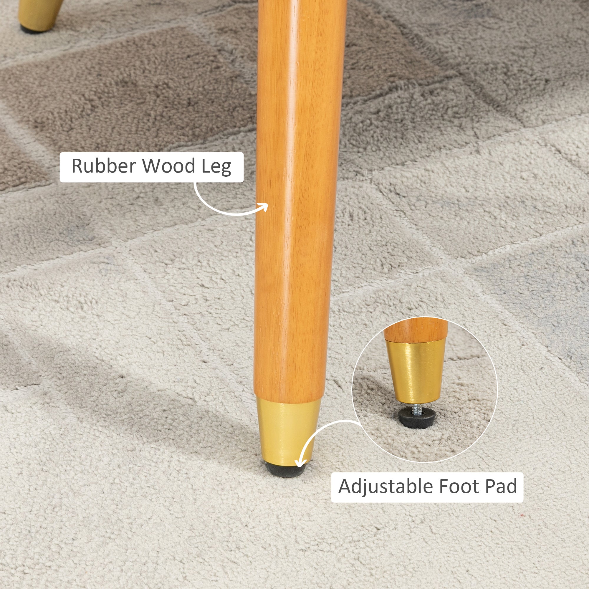 HOMCOM Modern Accent Chairs with Cushioned Seat, Upholstered Velvet Armchair for Bedroom, Living Room Chair with Arms and Wood Legs, Blue