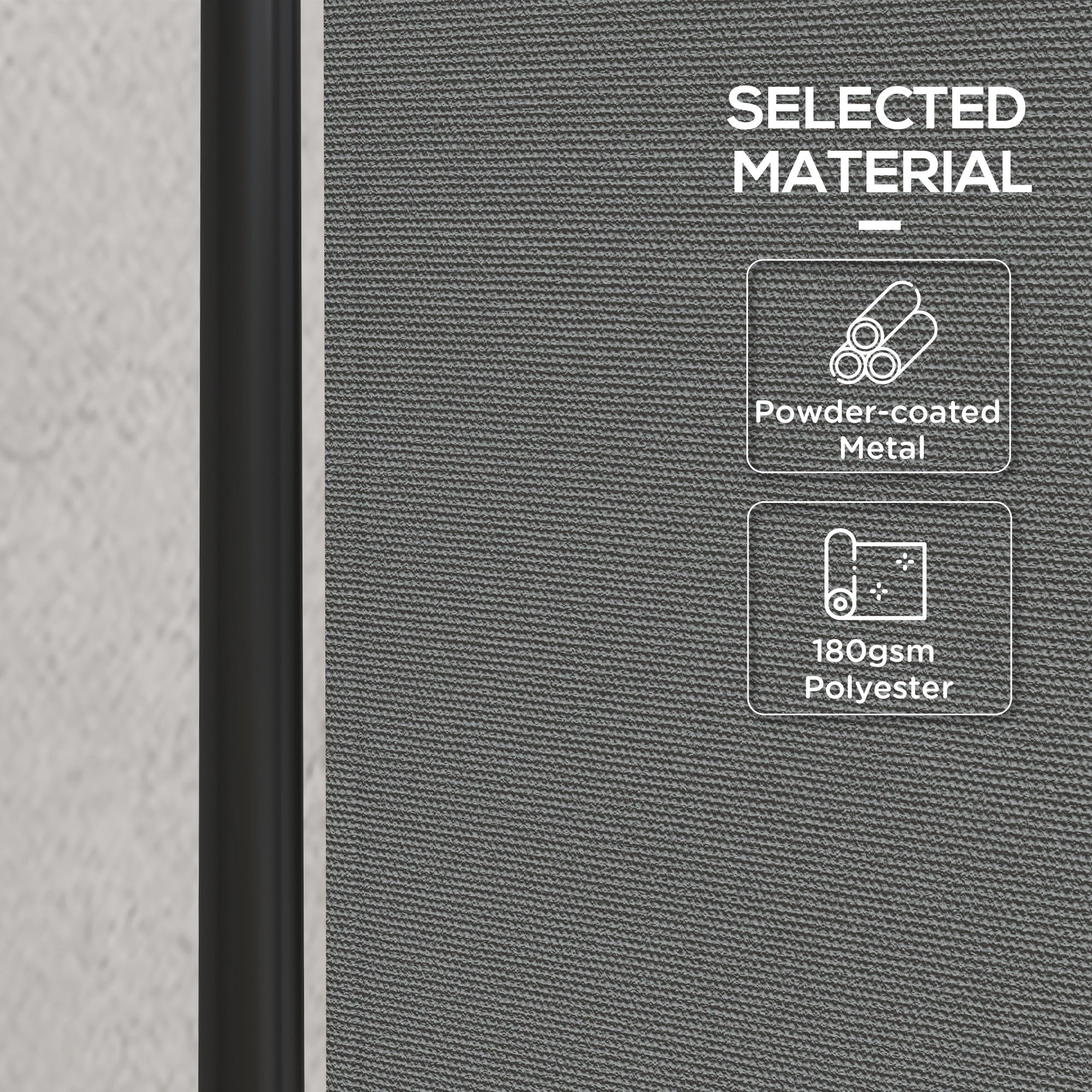 Outsunny 4 Panel Folding Room Divider with Lockable Wheels, 5.6ft Rolling Privacy Screen, Portable Freestanding Privacy Panel for Garden Backyard Deck Pool Hot Tub, Dark Grey