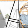Outsunny Hammock Chair Stand, Hanging Heavy Duty Metal Frame Hammock Stand for Hanging Hammock Air Porch Swing Chair, Egg Cahir, Indoor & Outdoor Use, Black