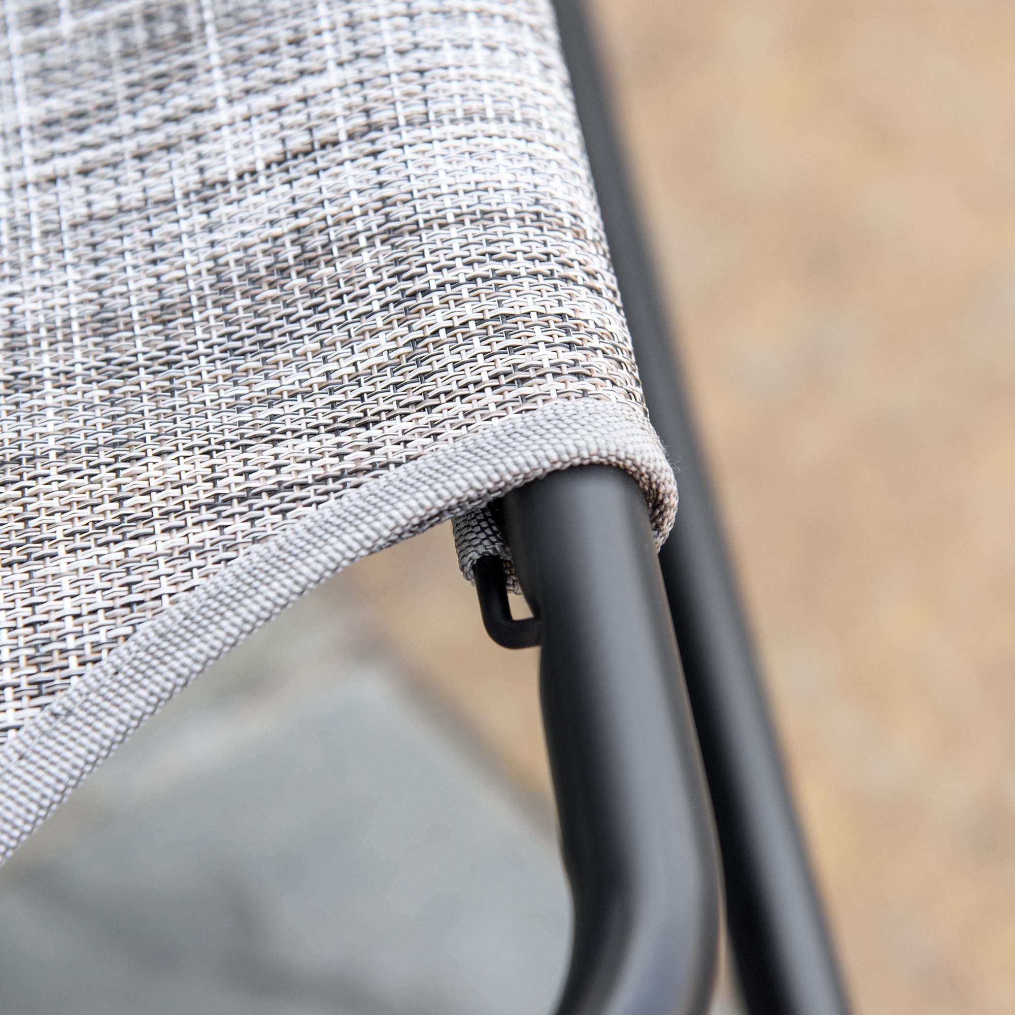 Outsunny Garden Rocking Chair, Outdoor Indoor Texteline Rocker for Patio, Balcony, Porch, Grey