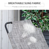 Outsunny Garden Rocking Chair, Outdoor Indoor Texteline Rocker for Patio, Balcony, Porch, Grey