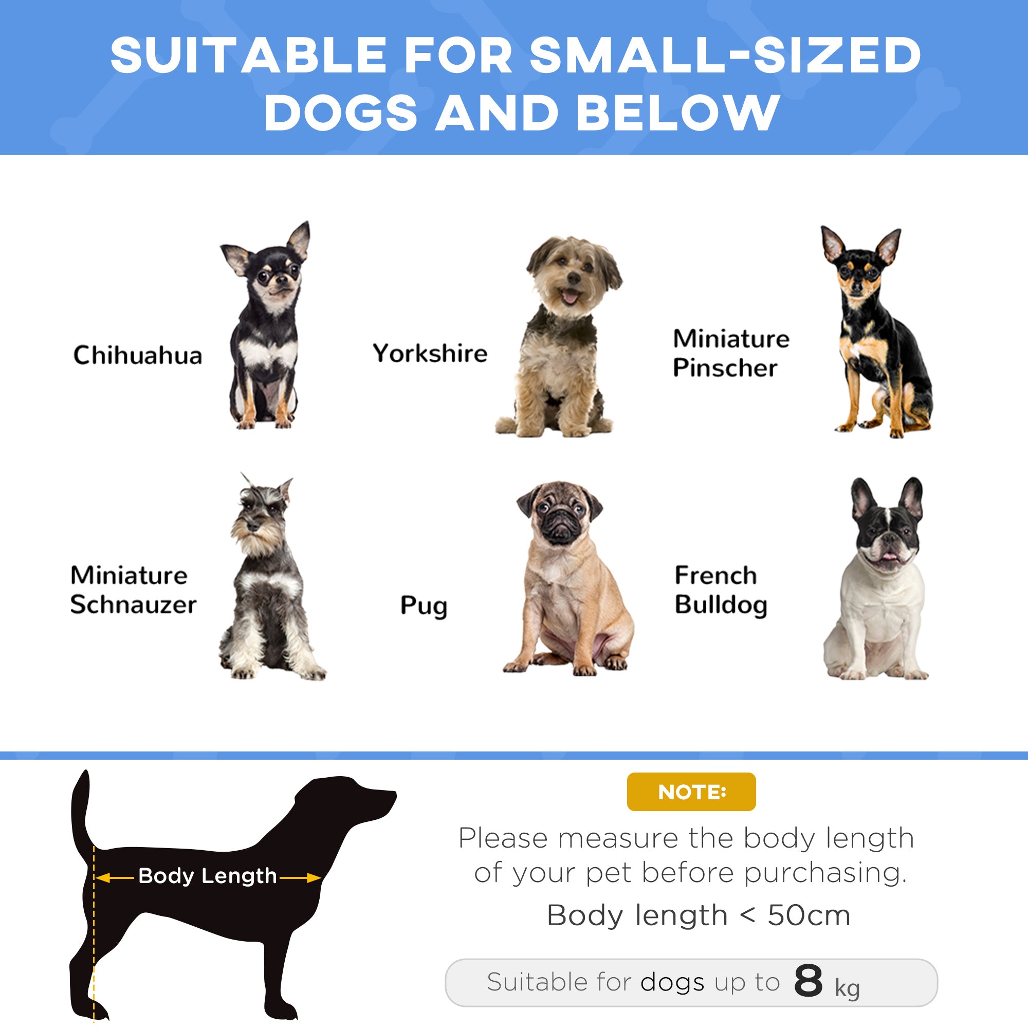 PawHut Raised Pet Bed Modern Dog Cat Sofa with Soft Cushion, Removable Cover, for Small Dogs - Black