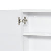 kleankin Bathroom Mirror Cabinet, 24" x 22" Metal Medicine Cabinet, Wall-Mounted Bathroom Cabinet with Double Doors, White