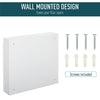 kleankin Bathroom Mirror Cabinet, 24" x 22" Metal Medicine Cabinet, Wall-Mounted Bathroom Cabinet with Double Doors, White