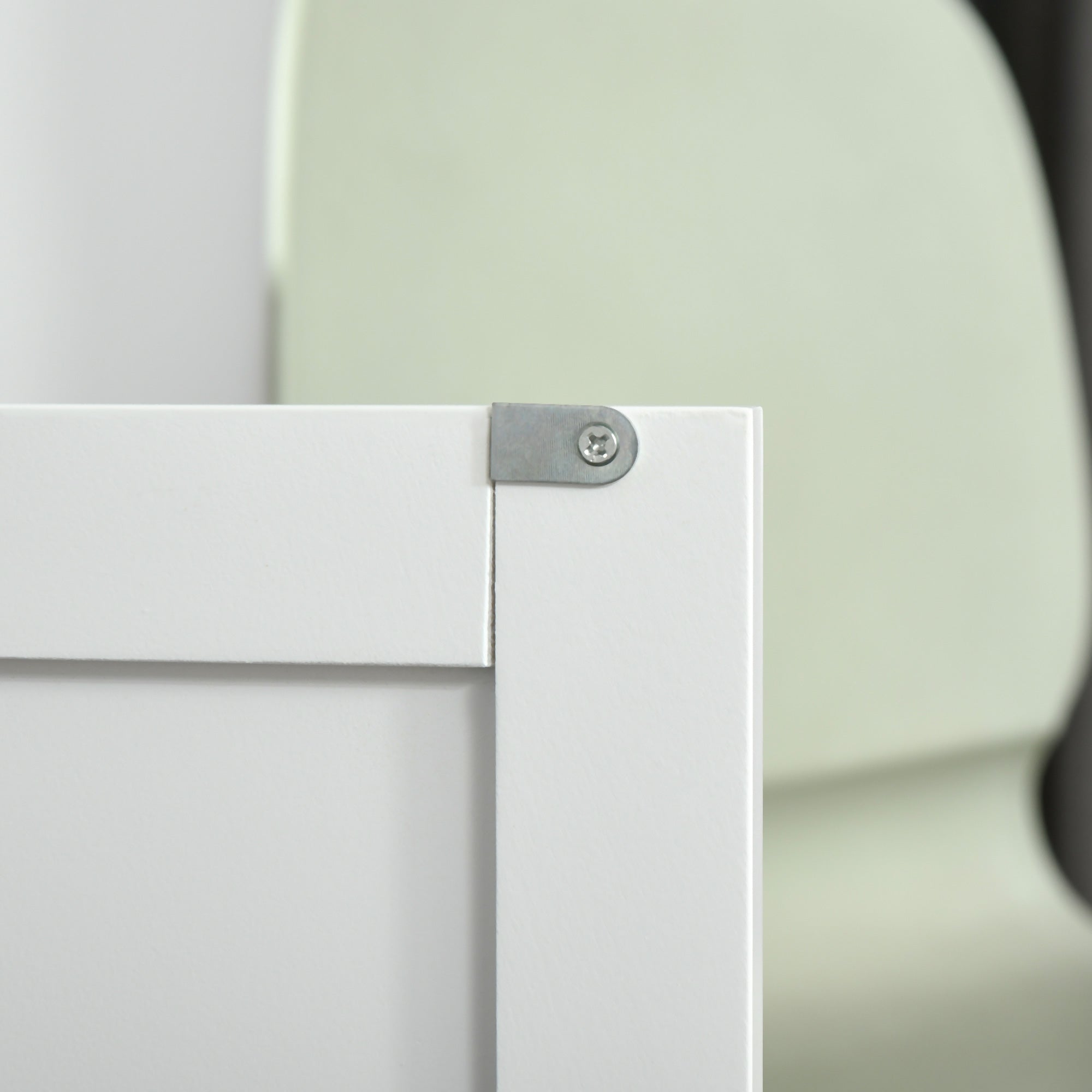 HOMCOM Rolling Kitchen Island, Kitchen Cart on Wheels with 2 Storage Drawers, 3 Door Cabinets and Towel Rack for Dining Room (White, 3-Doors)