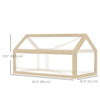 Outsunny Wooden Cold Frame Greenhouse Garden Portable Raised Planter with Openable Top for Indoor, Outdoor, Flowers, Vegetables, Plants, 35.5" x 20.5" x 19.5", Natural Wood