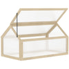 Outsunny Wooden Cold Frame Greenhouse Garden Portable Raised Planter with Openable Top for Indoor, Outdoor, Flowers, Vegetables, Plants, 35.5" x 20.5" x 19.5", Natural Wood