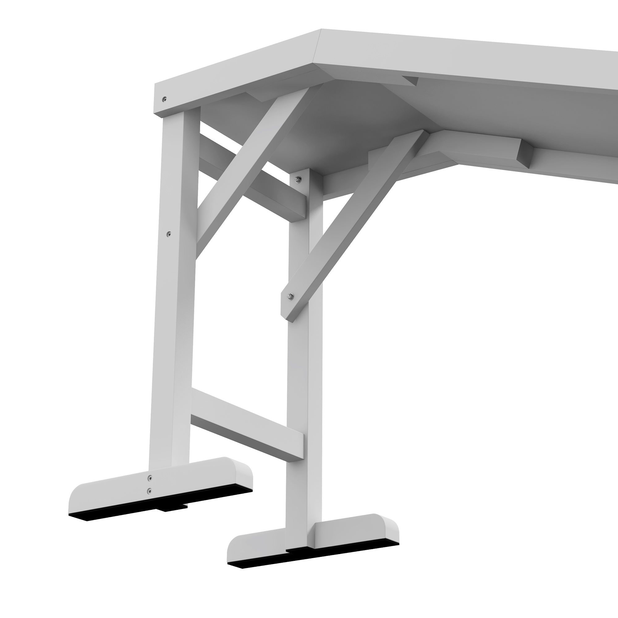 PawHut Pet Ramp Bed Steps for Dogs Cats Non-slip Carpet Top Platform Pine Wood 74"L x 16"W x 25"H White