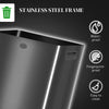 HOMCOM Dual Kitchen Garbage Bin, 2 x 5 Gallon (2 x 20 L) Trash Can with Foot Pedal, Soft-Close Garbage Can with Removable Inner Buckets, Fingerprint-Proof for Kitchen, Glossy Black