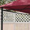 Outsunny 10' x 13' Gazebo Canopy Replacement, Outdoor Gazebo Cover Top Roof Replacement with Vents and Drain Holes, TOP COVER ONLY, Wine Red