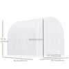 Outsunny 8 x 6.6 x 6.6ft Walk-in Tunnel Greenhouse Portable Garden Plant Growing Warm House with Door and Ventilation Window White