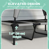 PawHut Elevated Dog Bed with Canopy, Cooling Dog Cot Bed for Camping, Portable Raised Pet Cot with Washable Breathable Mesh, for Indoor Outdoor, Large Dogs, 42" x 30" x 37", Grey