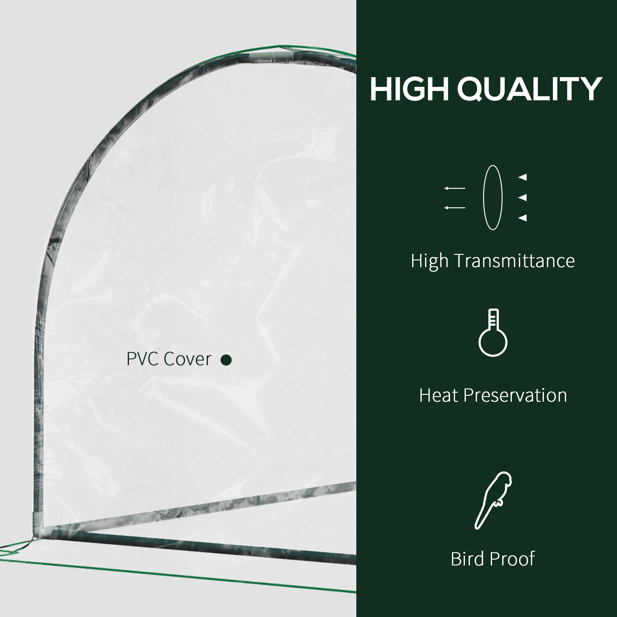 Outsunny 6' x 3' x 2.6' Mini Greenhouse Portable Hot House for Plants with Zippered Doors for Outdoor, Indoor, Garden, Clear