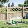 Outsunny 6' x 3' x 2.6' Mini Greenhouse Portable Hot House for Plants with Zippered Doors for Outdoor, Indoor, Garden, Clear