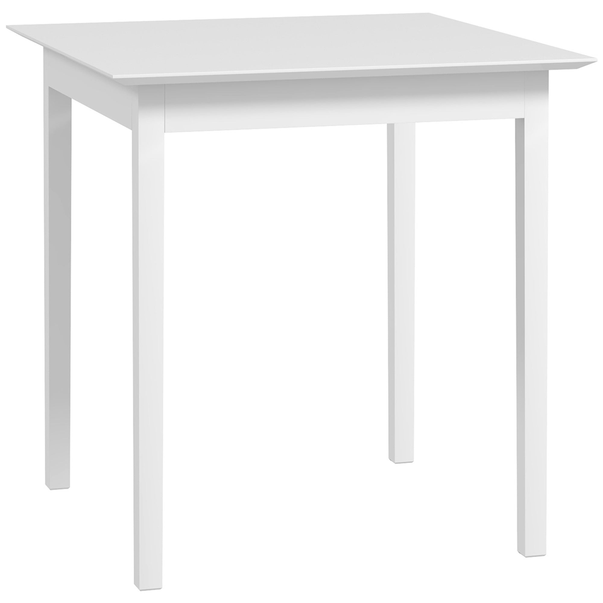 HOMCOM 30" Solid Wood Dining Table for 2, Farmhouse Dinner Table, Kitchen Table for Small Place, White