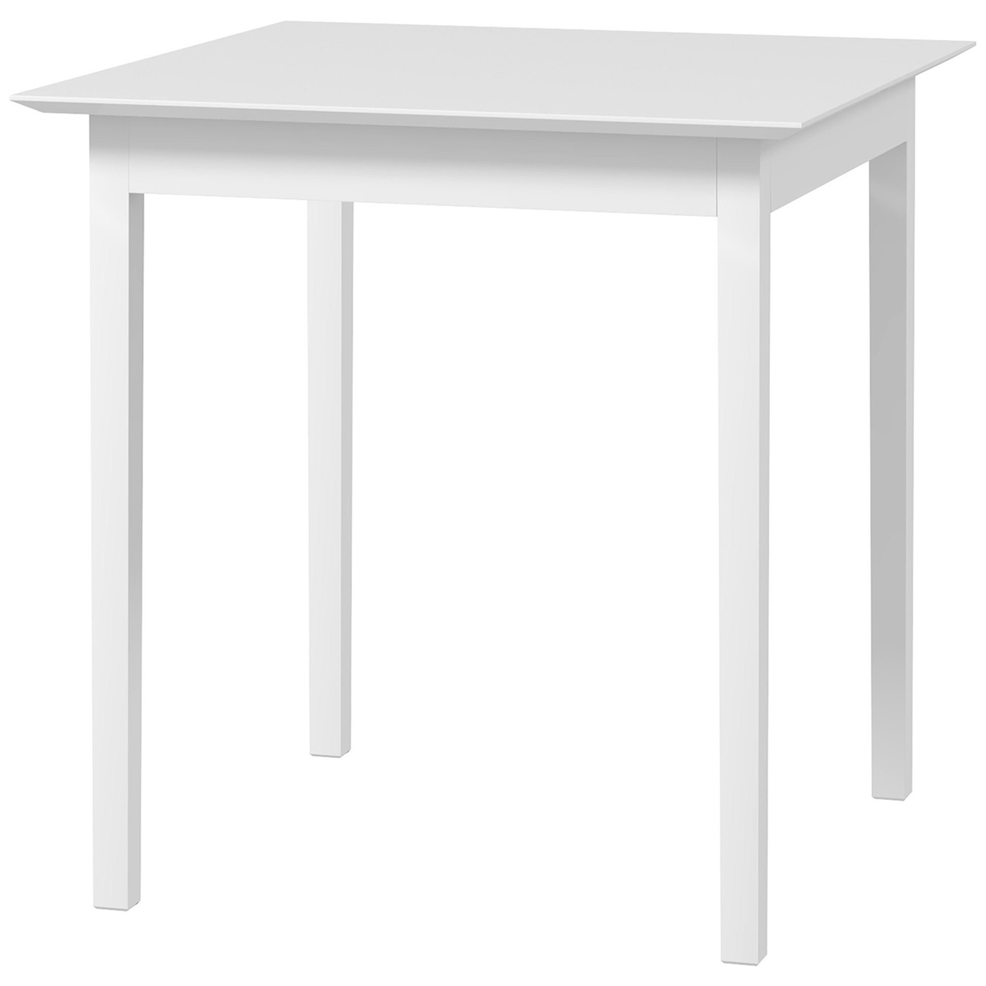 HOMCOM 30" Solid Wood Dining Table for 2, Farmhouse Dinner Table, Kitchen Table for Small Place, White
