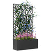 Outsunny Metal Raised Garden Bed with Trellis, Freestanding or Wall Mounted Garden Planter, Outdoor Planter Box with Privacy Panel for Garden, Patio, Balcony