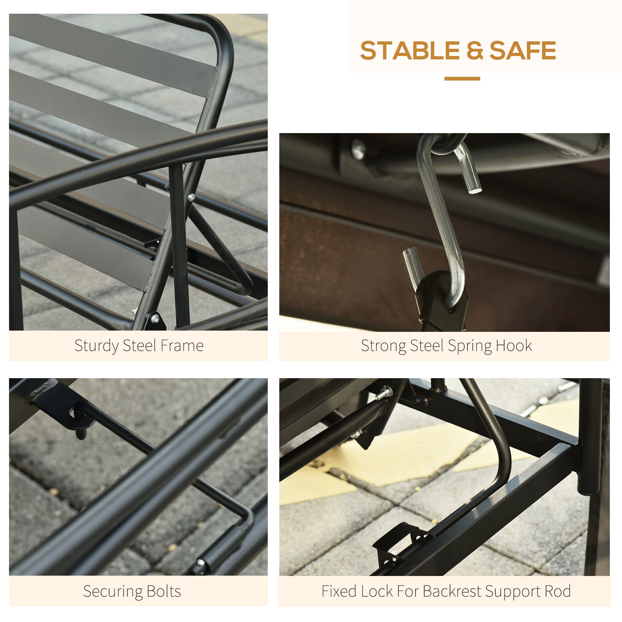 Outsunny 3 Person Outdoor Patio Daybed 3 in 1 Canopy Gazebo Swing Chair Garden Hammock with Mesh Mosquito Net and Sun Shade, Grey