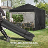 Outsunny 10' x 10' Pop Up Canopy Tent with Removable Sidewalls, Instant Shelter with Portable Roller Bag, 4 Sand Bags, Adjustable Height for Outdoor, Garden, Patio, Black
