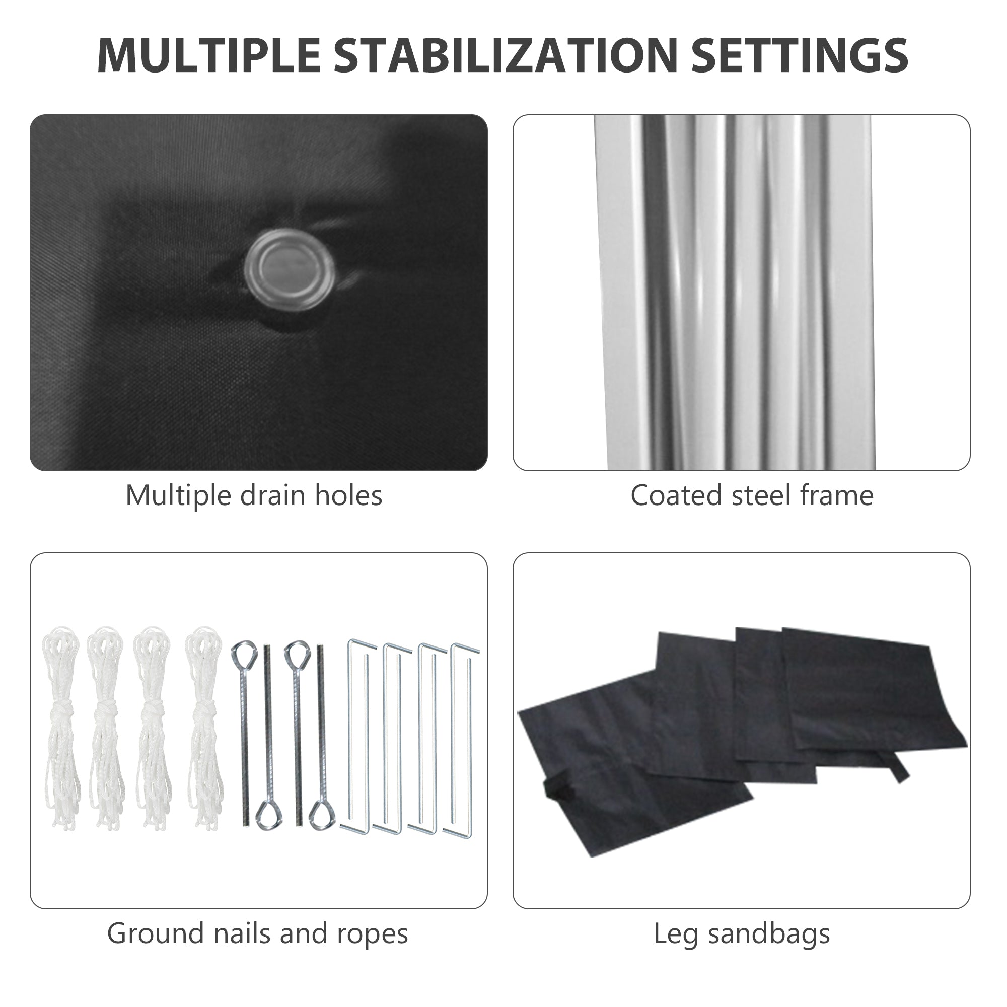 Outsunny 10' x 10' Pop Up Canopy Tent with Removable Sidewalls, Instant Shelter with Portable Roller Bag, 4 Sand Bags, Adjustable Height for Outdoor, Garden, Patio, Black