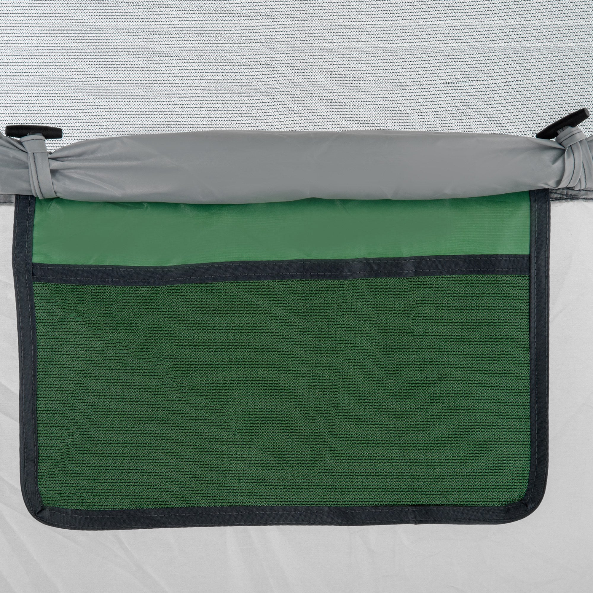 Outsunny Pop Up Shower Tent for Camping with 2 Rooms, Outdoor Portable Changing Tent Privacy Enclosure with Shower Bag, Hook, Floor and Carrying Bag, Green