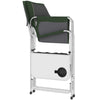 Outsunny Camping Director Chair for Adults, Aluminum Folding Camping Chair with Side Table, Cup Holder, Cooler Bag and Pocket, Grey