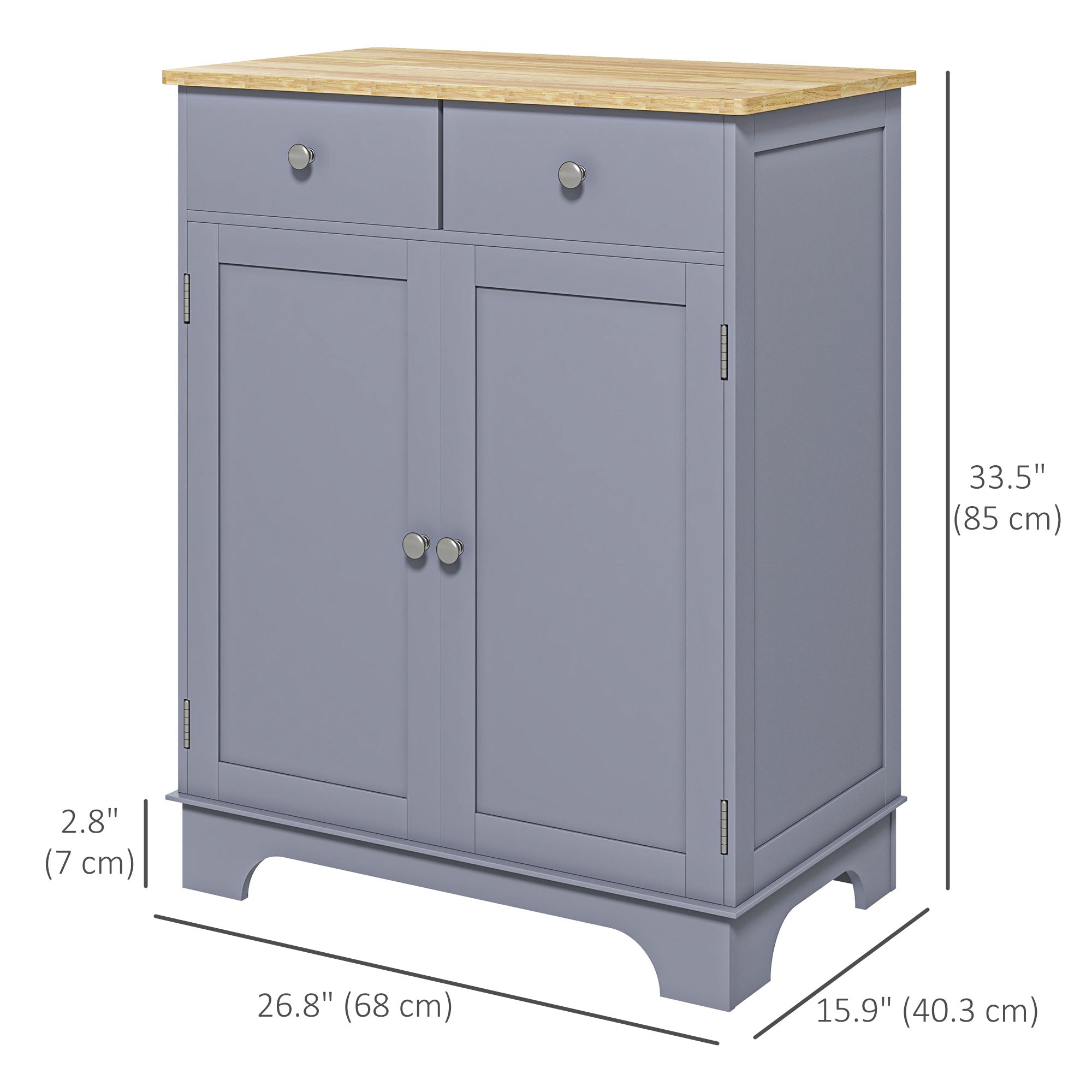 HOMCOM Sideboard Buffet Cabinet with Storage, 27